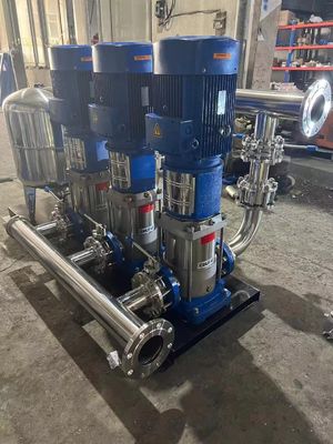 Good price La bomba material del equipo de abastecimiento de agua de la bomba de agua del aumentador de presión de la frecuencia 1standby 1start .SS304 con piplien y ejerce presión sobre el tanque en línea