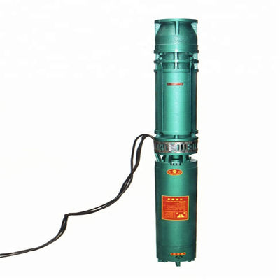 Bomba sumergible de Borewell de la eficacia alta para el voltaje modelo 380v/50bz del arrabio del material de la irrigación QJ
