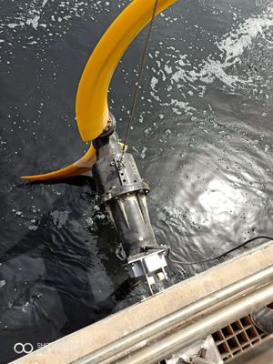 Propulsor de poca velocidad del flujo de la bomba sumergible del mezclador del impeledor QDT del plátano con el reductor